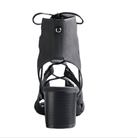 Simply Vera Vera Wang Sandals Back Gladiator Chunky Heel - Picture 3 of 16